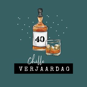 Verjaardagskaart man whisky drank chille verjaardag