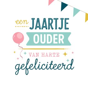 Verjaardagskaart met slinger