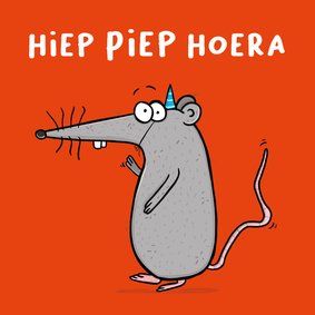 Verjaardagskaart miep miep hoera!