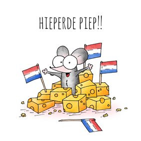 Verjaardagskaart muis - Hieperde piep!