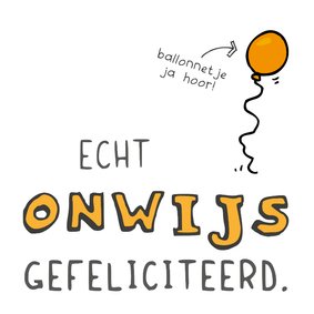 Verjaardagskaart onwijs gefeliciteerd