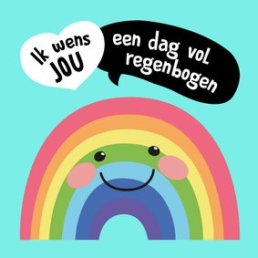 Verjaardagskaart - Regenboog