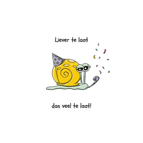 Verjaardagskaart slak te laat