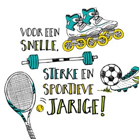 Verjaardagskaart sporten