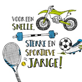 Verjaardagskaart sportief