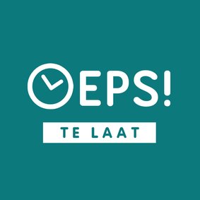 Verjaardagskaart te laat eenvoudig klokje