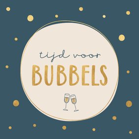 Verjaardagskaart tijd voor bubbels