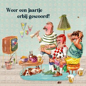 Verjaardagskaart voetbalmannen
