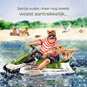 Verjaardagskaart Waterscooter