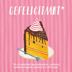 Verjaardagsk(t)aart 'Gefelicitaart'