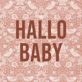 Vintage felicitatiekaartje Hello baby 