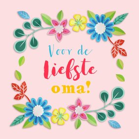 Voor de liefste oma bloemenrand