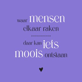 Vriendschap gedicht ontmoeting