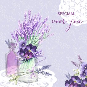 Vriendschap lavendel in glas
