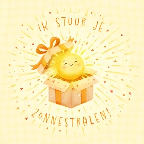 Vrolijk beterschapskaartje 'ik stuur je zonnestralen'