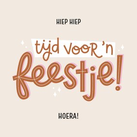 Vrolijk verjaardagskaartje tijd voor een feestje!
