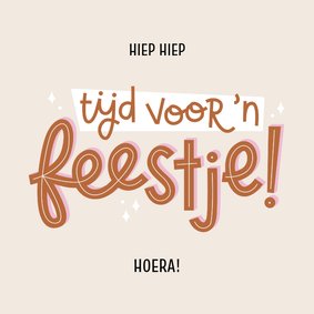 Vrolijke felicitatiekaart tijd voor een feestje