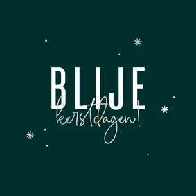 Vrolijke kerstkaart blije kerstdagen met holo sterren