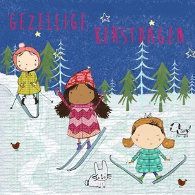 Vrolijke kinderkerstkaart