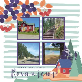 Vrolijke vakantiegroetjes uit Scandinavië met 4 foto's