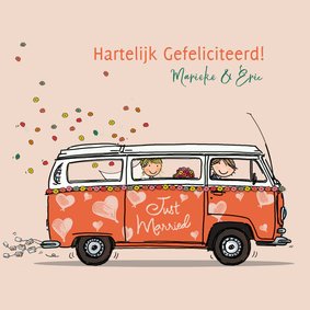 VW bus hartjes Anet Illustraties