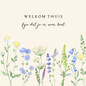 Welkom thuis kaart veldbloemen