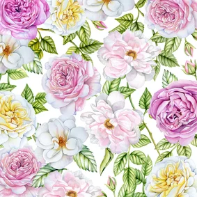 Wenskaart bloemenkaart rozen pastel