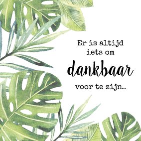 Wenskaart botanisch 'dankbaar'