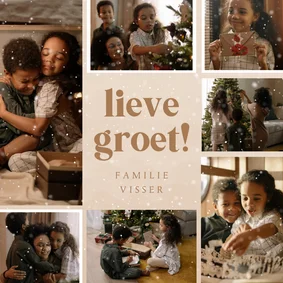 Wenskaart collage van 7 foto's