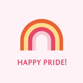 Wenskaart met regenboog happy pride