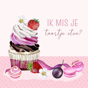 Wenskaart standaard cupcakes