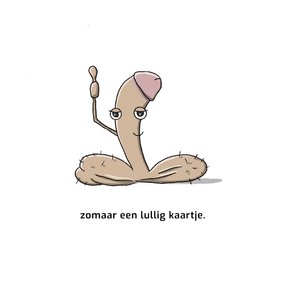 Wenskaart zomaar lullig kaart