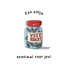Wenskaart zomaar potje veerkracht 