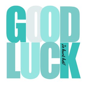 Woorden Good Luck Groen - BK