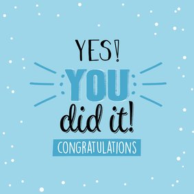 Yes you did it! Congratulations