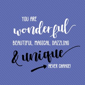 You are wonderful - vriendschapskaart