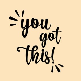 You got this - positive - geslaagd kaart