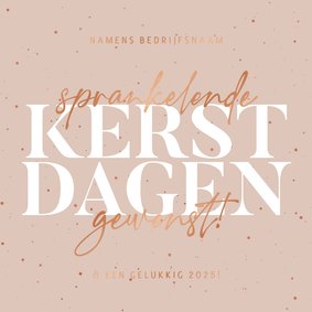 Zakelijk kerstkaartje sprankelende kerstdagen