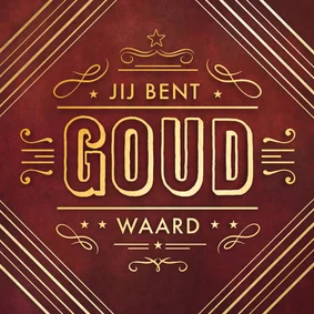 Zakelijke bedankkaart secretaresse 'jij bent goud waard'