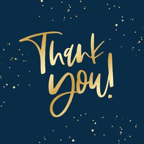 Zakelijke bedankkaart thank you engels internationaal
