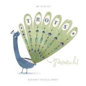 Zakelijke kaart trots op thuiswerkers