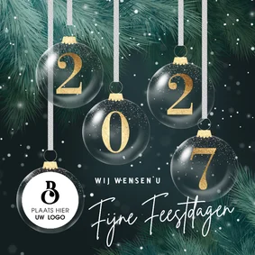 Zakelijke kerstkaart 2027 met logo