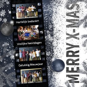 Zakelijke kerstkaart 35mm foto collage winter