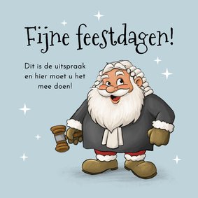 Zakelijke kerstkaart advocatuur kerstman grappig uitspraak