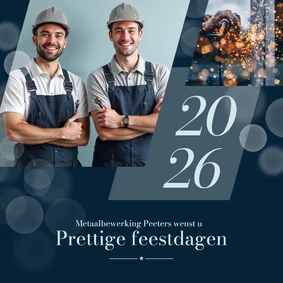 Zakelijke kerstkaart algemeen metaalbewerking bokeh foto