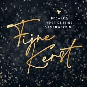 Zakelijke kerstkaart fijne kerst bedankt sterren