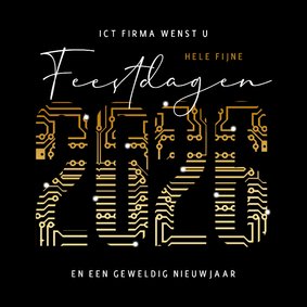Zakelijke kerstkaart ICT 2026 nieuwjaar fijne feestdagen