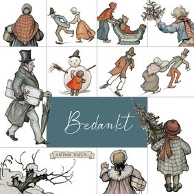 Zakelijke kerstkaart illustraties Anton Pieck