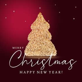 Zakelijke kerstkaart kerstboom vuurvonken