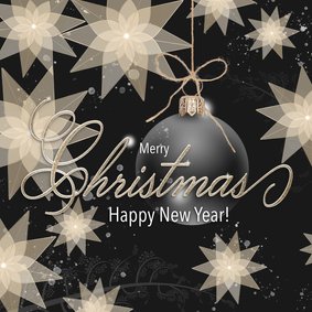 Zakelijke kerstkaart kerststerren pastel